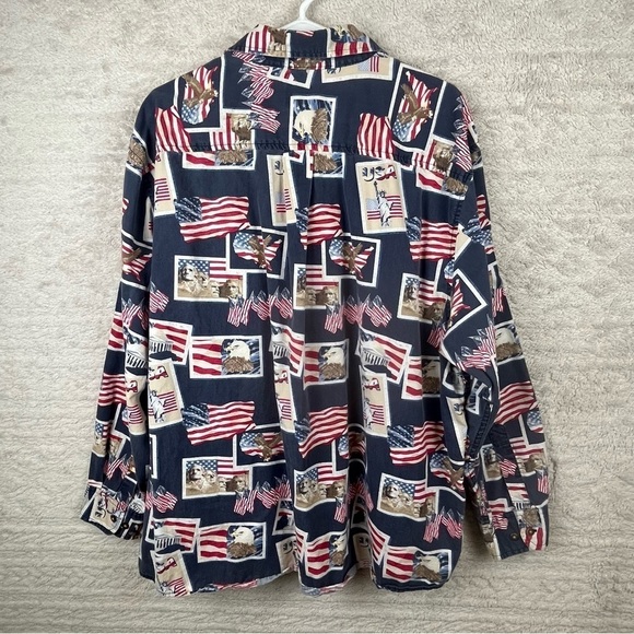 Vintage COTTON TRADERS SPORT Men's USA PATRIOTIC shirt XXL - Picture 2 of 15